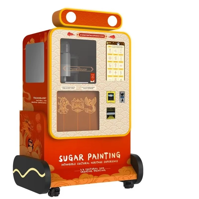 Entertainment and education: interactive sugar painting machine with artificial intelligence design