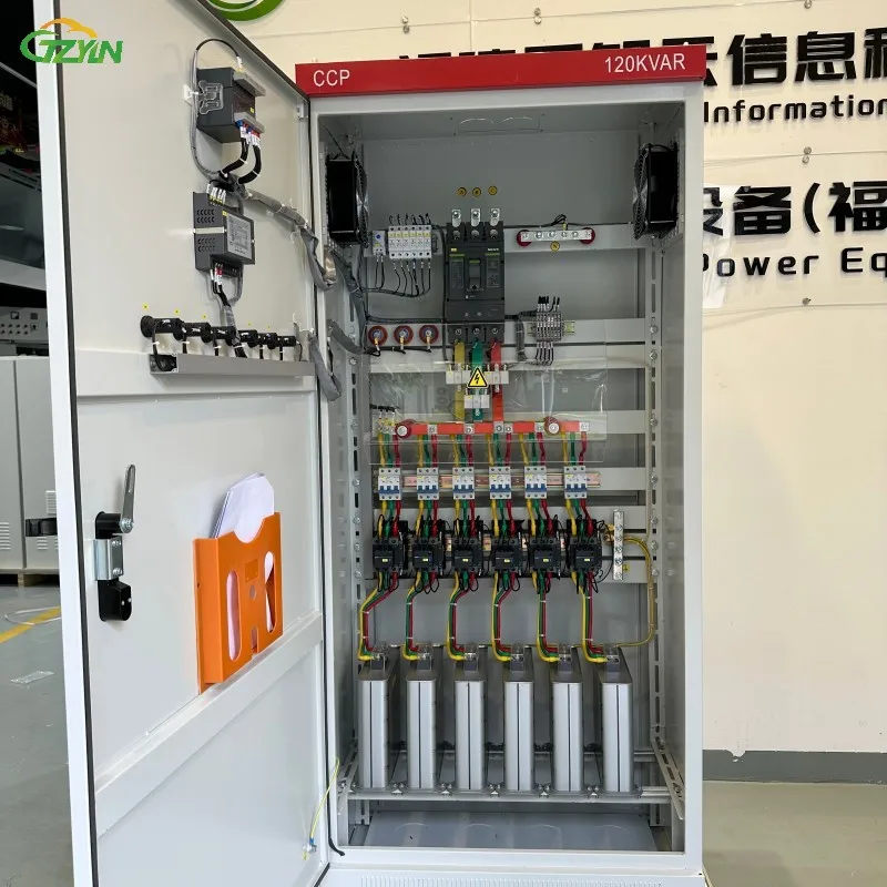 Three-phase 415V 50Hz 120kvar compressor motor automatic power factor correction capacitor bank panel