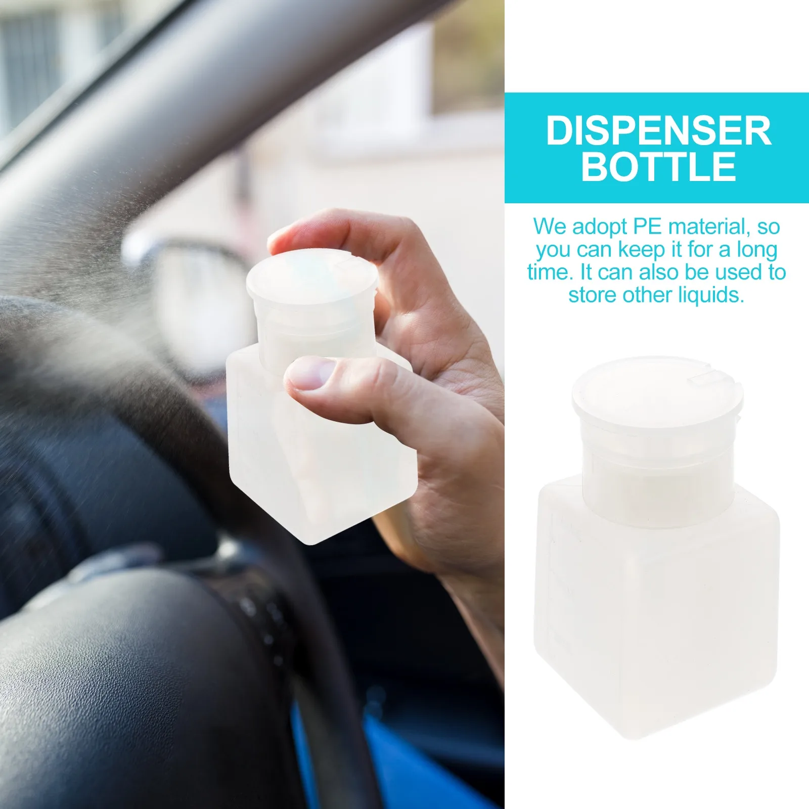 

2Pcs Press Alcohol Bottles Portable Anti-Static Reflux-Proof Empty Liquid Bottle for Lab Storage Skin Care Makeup Remover