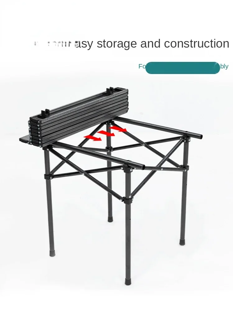

Folding Tables and Chairs Portable Car Set Picnic Self-Driving Travel Equipment Aluminum Alloy Camping Table