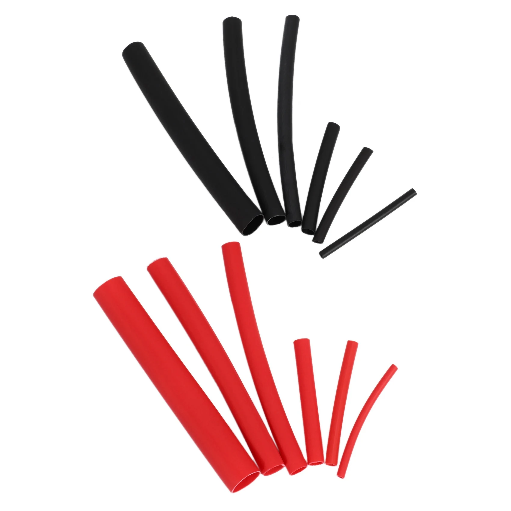 

A59Z-540Pcs 3: 1 Shrink Ratio Dual Wall Adhesive Lined Heat Shrink Tubing Tube 6 Size 2 Color KIT Black Red
