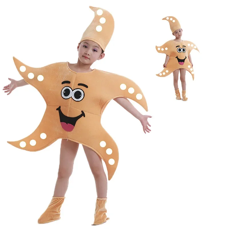 kids adult men halloween party Cosplay Boys Girls Starfish costume Baby Wear sea animal star Stage dance Clothes Dancing suit