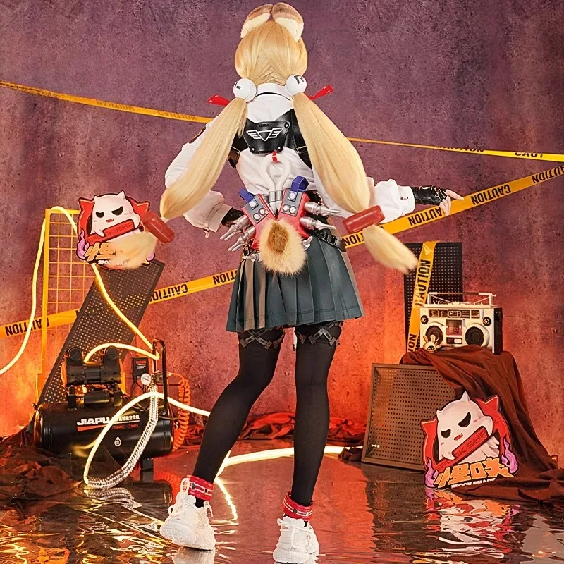 Zenless Zone Zero Alice Thymefield Cosplay Costume Jk Uniform Props Wig Tail Ears Suit Women Game Anime Party Roleplay Outfit