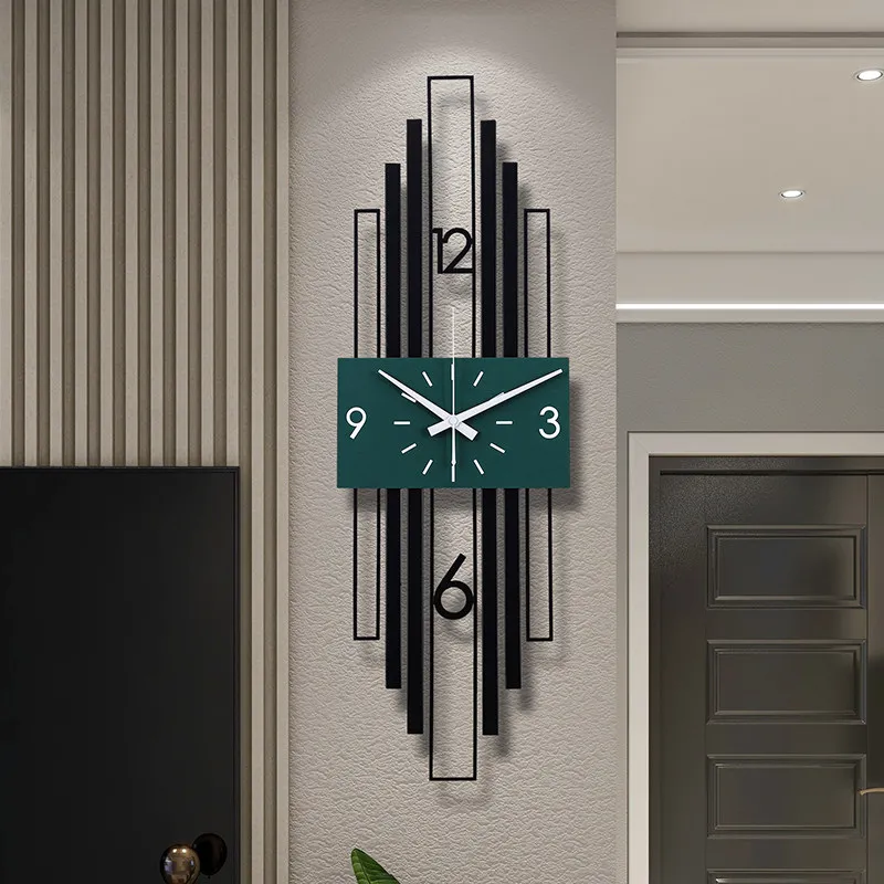 

Креативные металлические настенные часы для гостиной, настенный декор, цифровые часы для ресторана, подходят для украшения дома