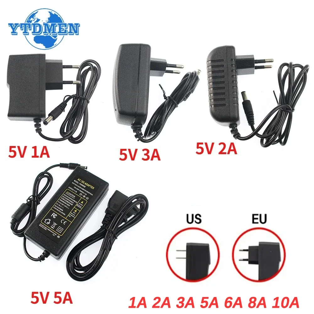 AC zu DC 5V Netzteil Adapter 1A 2A 3A 5A 6A 8A 10A Netzteil 220V zu 5V Universal Ladegerät für LED-Treiber EU US