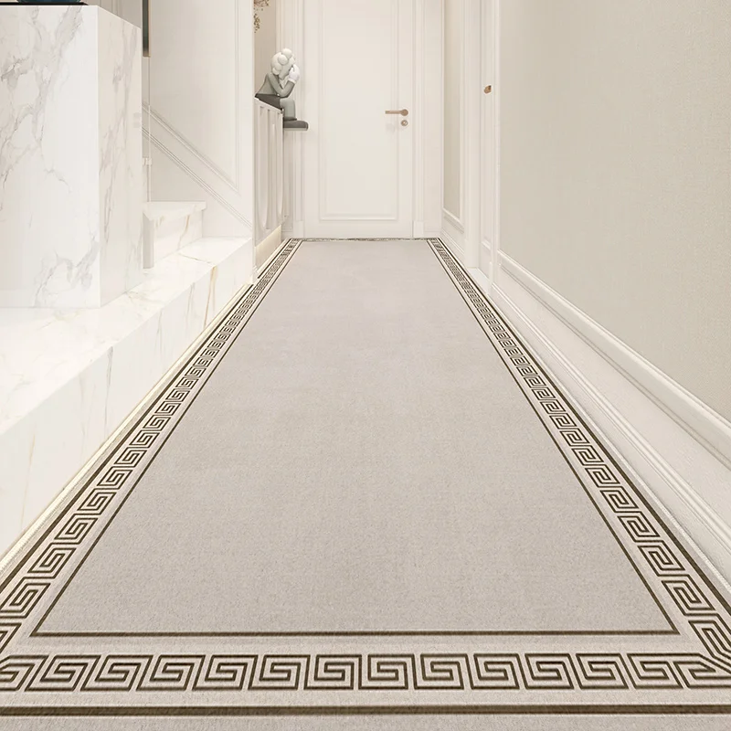 

Corridor Carpet Long Non-slip Rug for Entrance Machine Washable Easy-to-care Plush Floor Mat European Classical Luxury Style Mat