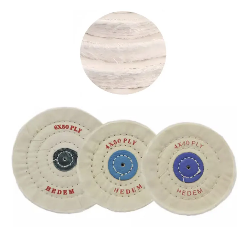 5Pcs/Lot Dental Lab White Cloth Polishing Wheel Multi-purpose Velvet Pure Cotton Cloth Wheel for Dental Lab Finishing&Polishing