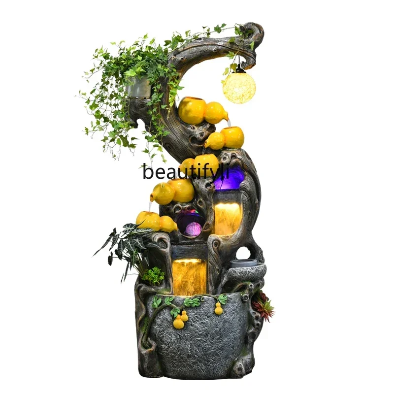

NQ Shengcai Fountain Lucky Ornament Living Room Entrance Floor Landscape Opening Gift Office Decoration
