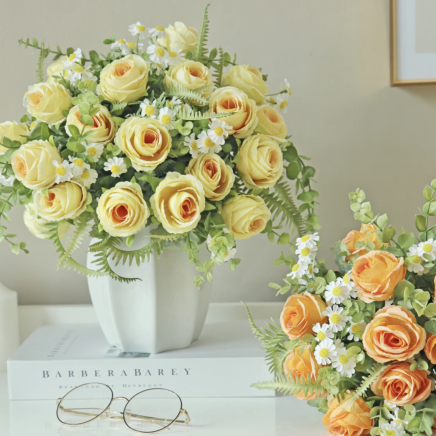 Seidenrosen Künstliche Blumen DIY Hochzeit Heim Weihnachtsdekorationen Kranz Brautstrauß Wohnzimmer Flur Fotografie Ornamente – Detail 4
