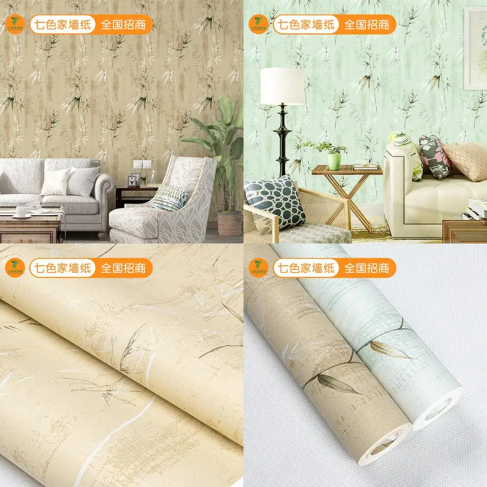 New Chinese Style National Wind Ink Bamboo Background Wallpaper for Living Room Study Tea House Retro Film Wall Non Woven Wallpa