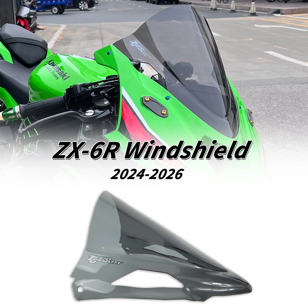 

ZX6R Windshield For Kawasaki NINJA ZX-6R Motorcycles Wind Deflector Double Bubble Fairing For Kawasaki before Windshield 2024-25