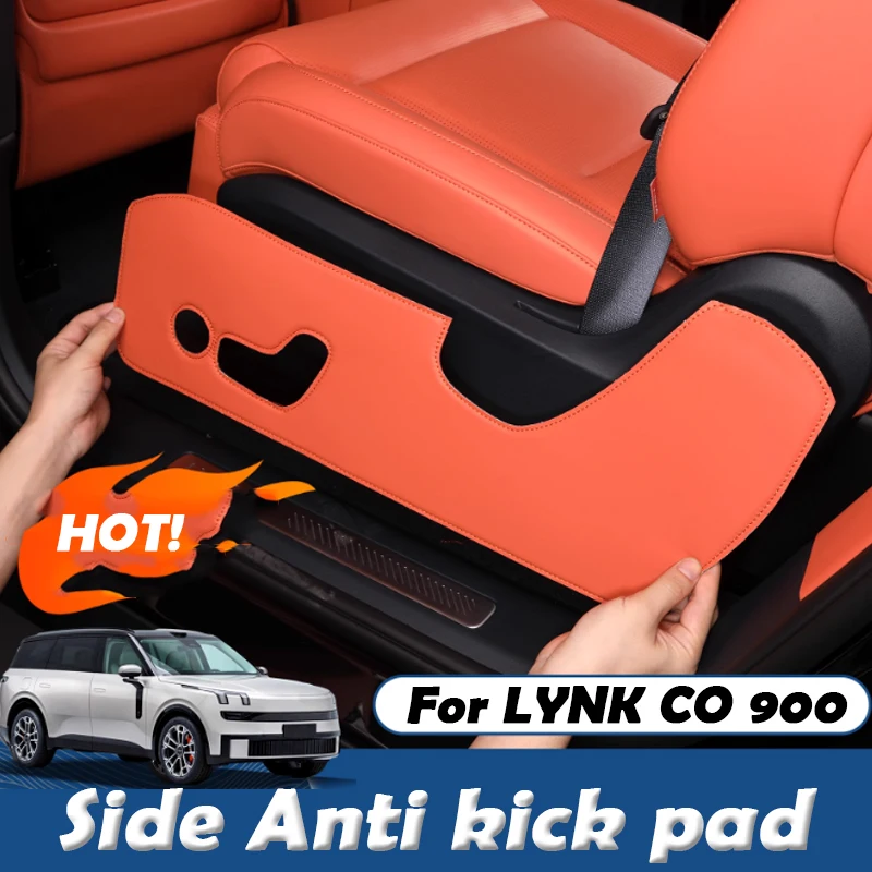 

For LYNK CO 900 2025 Second Row Seats Anti Kick Pad Leather Material Scratch Resistant Car Accessories