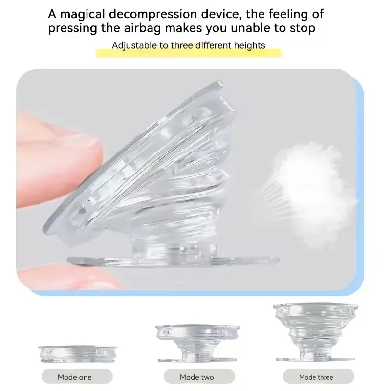 1PCS Falten Telefon Airbag Halterung SmartPhone Fall Transparent Faul Halter Paste Zubehör Magnetische Auto Zubehör Innen