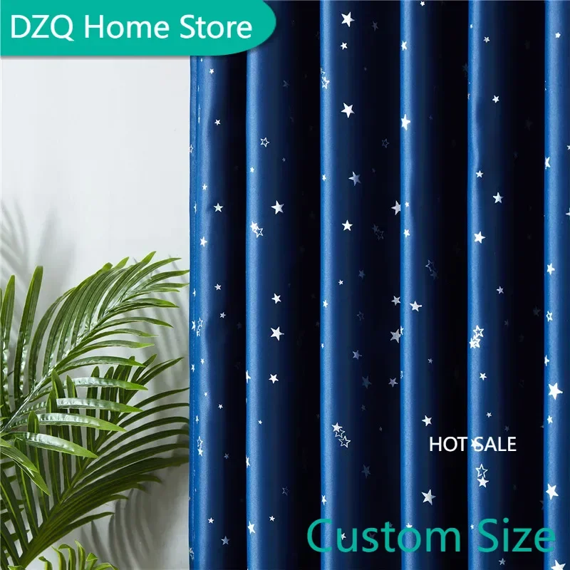 

Modern Star Printed Blackout Curtains For Bedroom Thick Curtain Window For Living Room Children Room Treatment Drapes Finished
