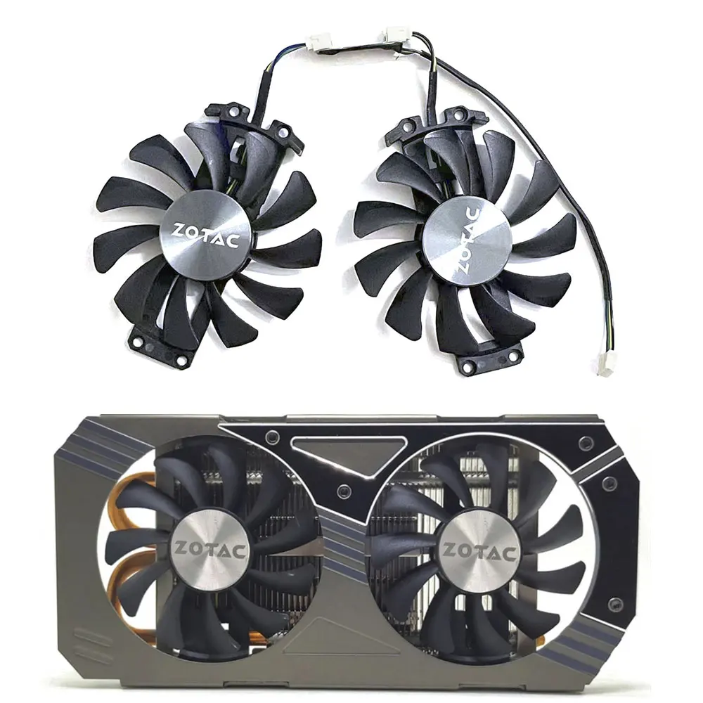 2pcs/lot GA81S2U 12V 0.38A 75mm 4Pin GTX 960 Apistek Cooler Fan For ZOTAC GTX960 4G PCI-EDC Graphics Card Fan