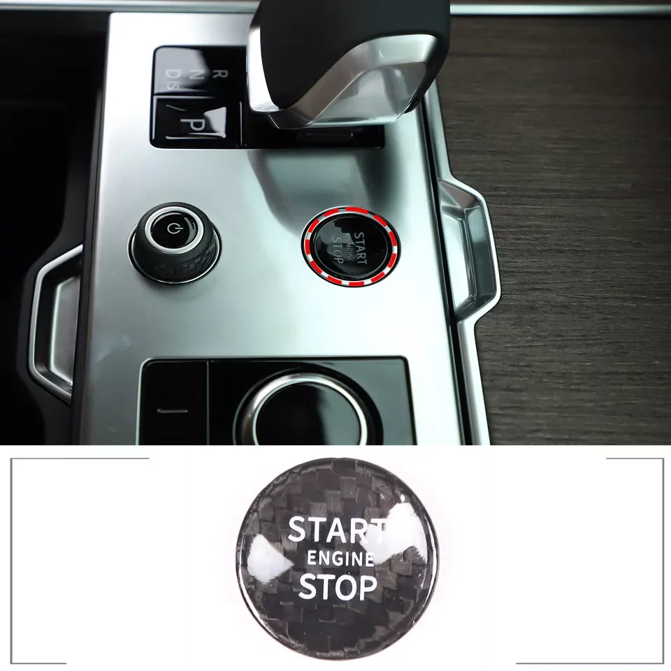 

Real Carbon Fiber Engine Start Stop Button Cover For Range Rover Vogue 2024+
