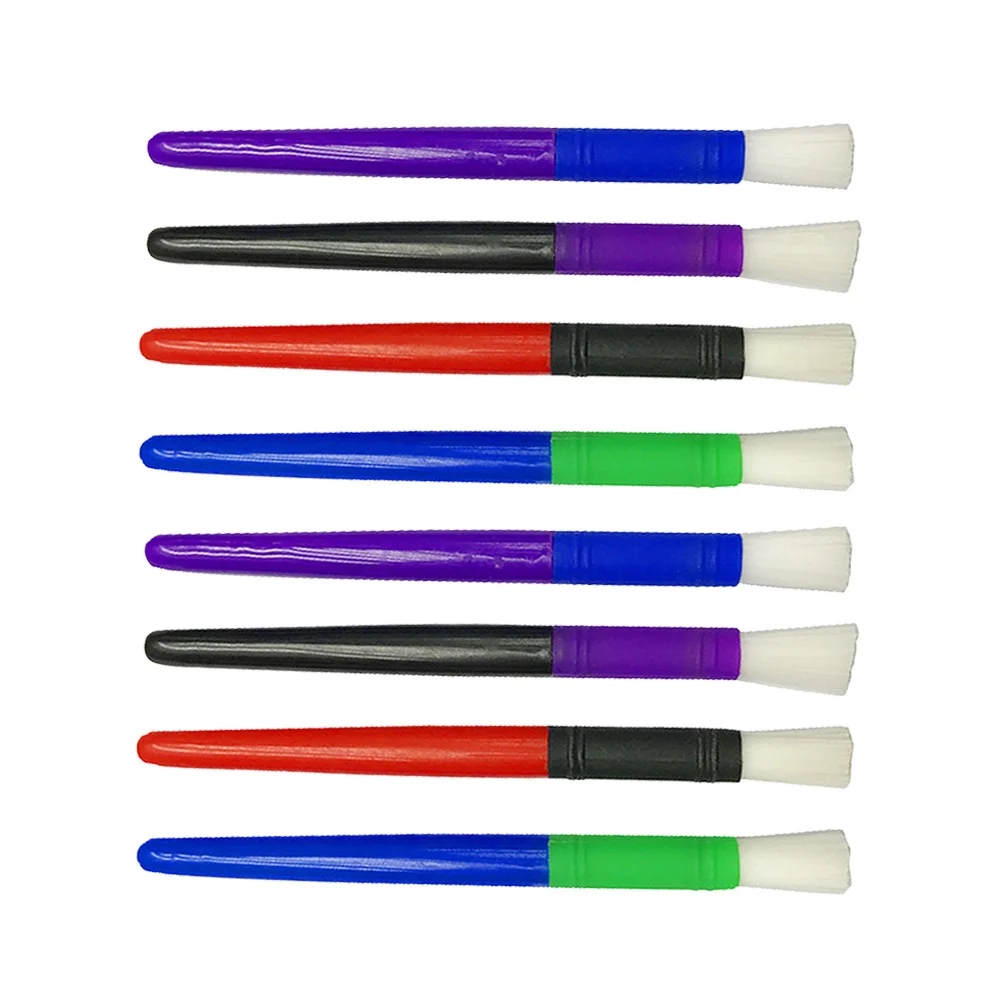 8 قطعة فرش رسم شعر نايلون طويلة الأمد لزيت الأكريليك ألوان مائية فخار الغواش أدوات حرفية رسم أدوات مكتبية للطلاب