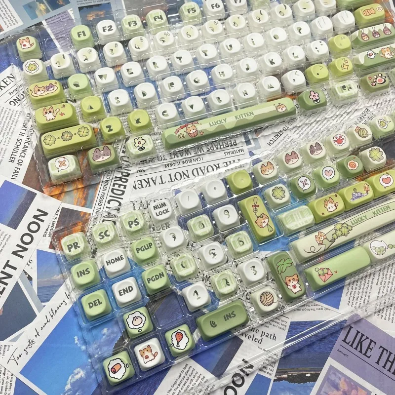 Lucky keyboard and mouse theme MOA height five-sided sublimation PBT material mechanical keyboard keycap DIY customization