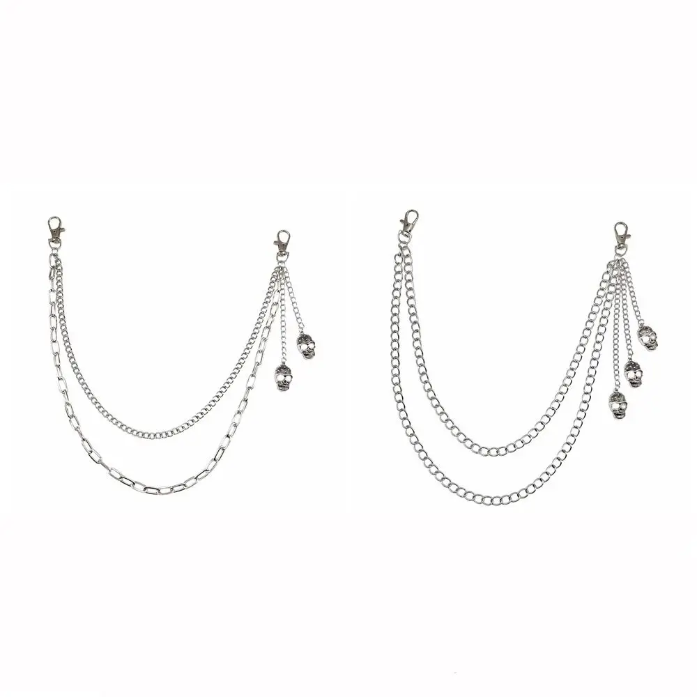 شخصية شرابة الجمجمة الخصر سلسلة سبائك الزنك القوطية الشرير حزام سلسلة السراويل سلسلة حزام سلسلة الجمجمة السراويل سلسلة الإناث