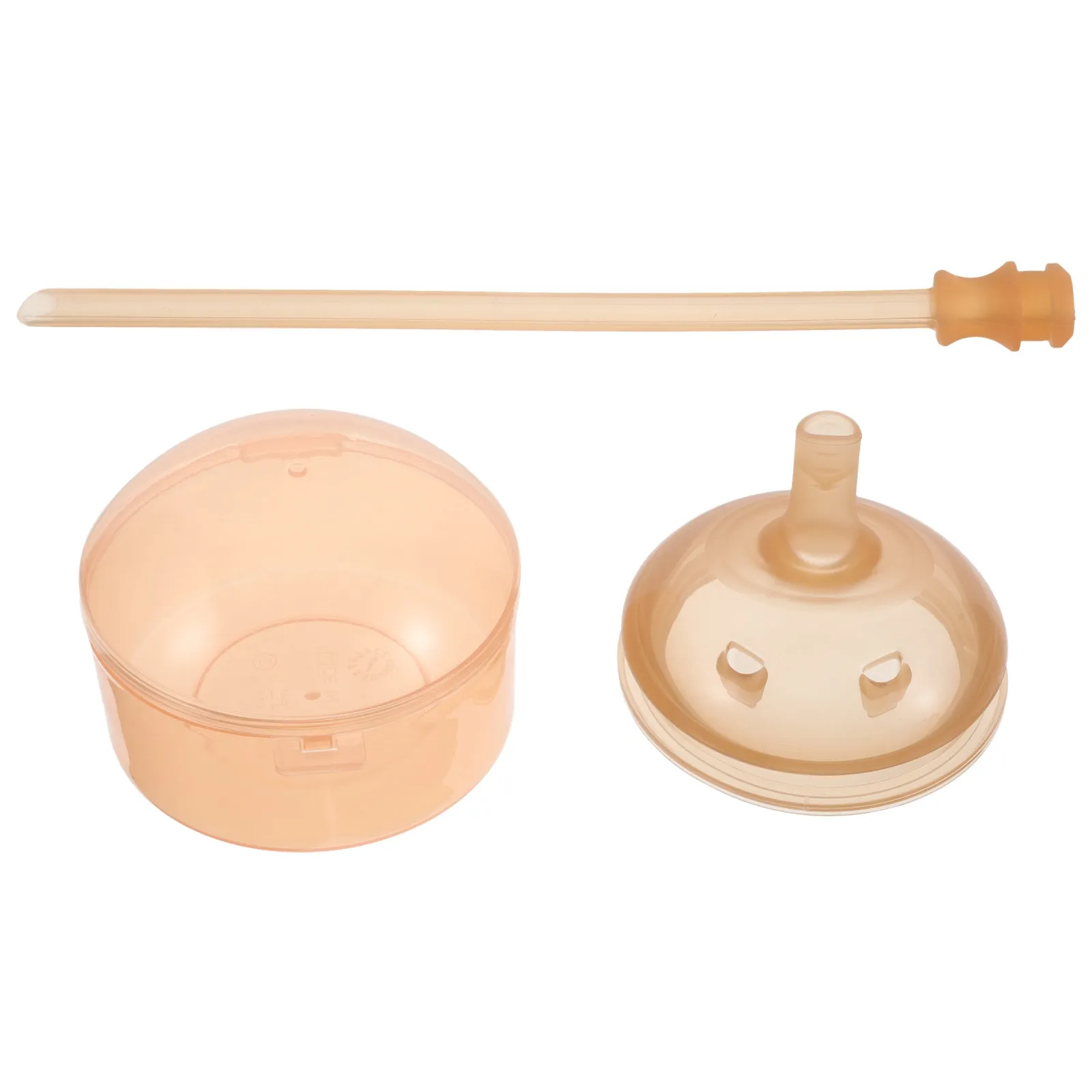 

1Set Baby Training Cup Nipple with Straw Soft Silicone V-Shaped Feeding Nipple for Infant Transition to Drinking Cups Detachable
