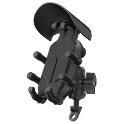 Motorcycle Phone Mount Holder with Vibration Dampener Anti-theft Motorcycle Cell Phone Holder 360° Adjustable Rotation Motorbike