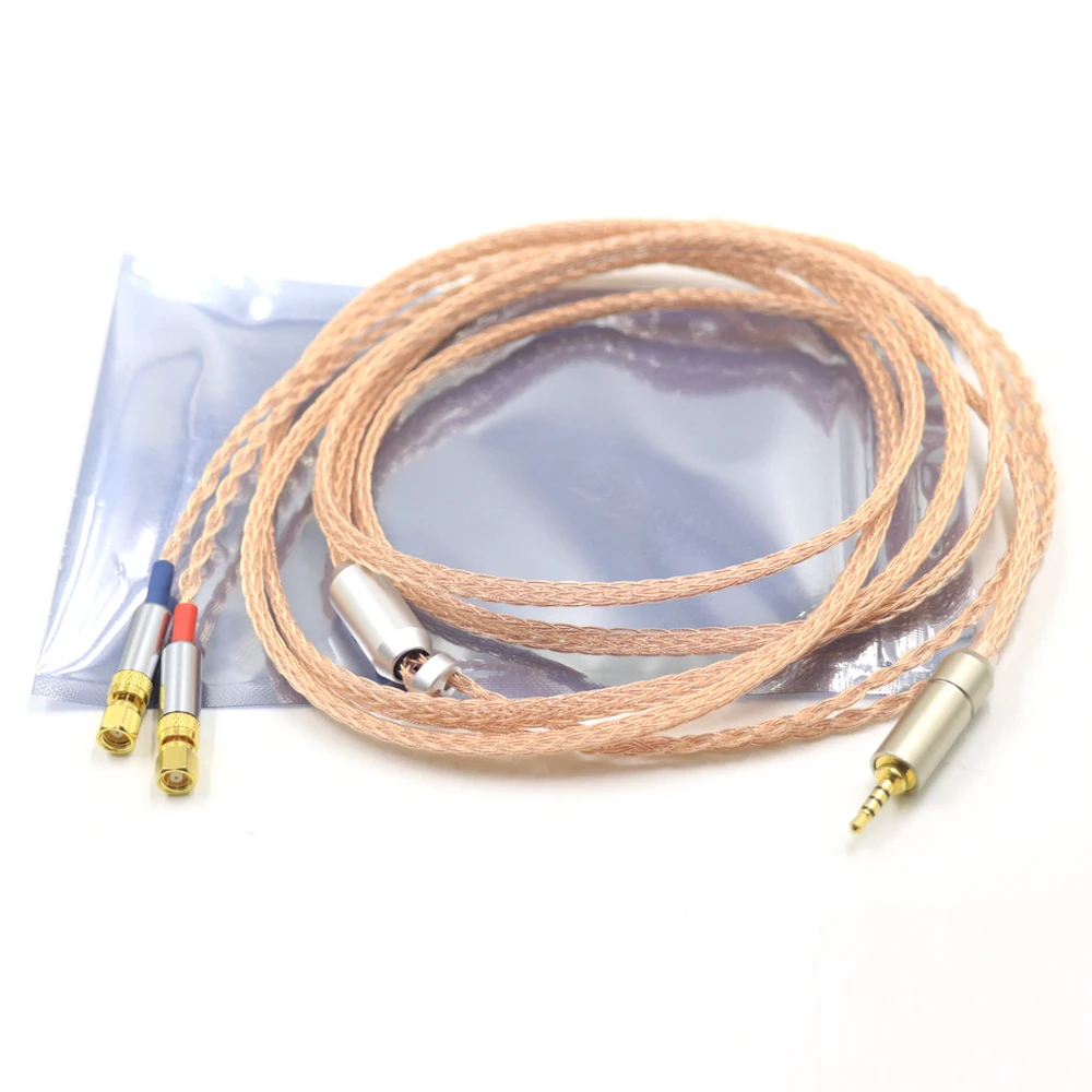 Cable de repuesto mejorado para auriculares de cobre puro de un solo cristal UPOCC de 16 núcleos para (tornillo) Hifiman HE6 HE5 HE400 HE500 HE600