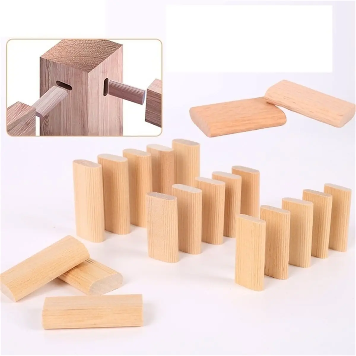8mm X 40mm X 22mm Beech Wood Movable Tenon, for Domino Inserts, Suitable for Connection Systems and Woodworking (110)