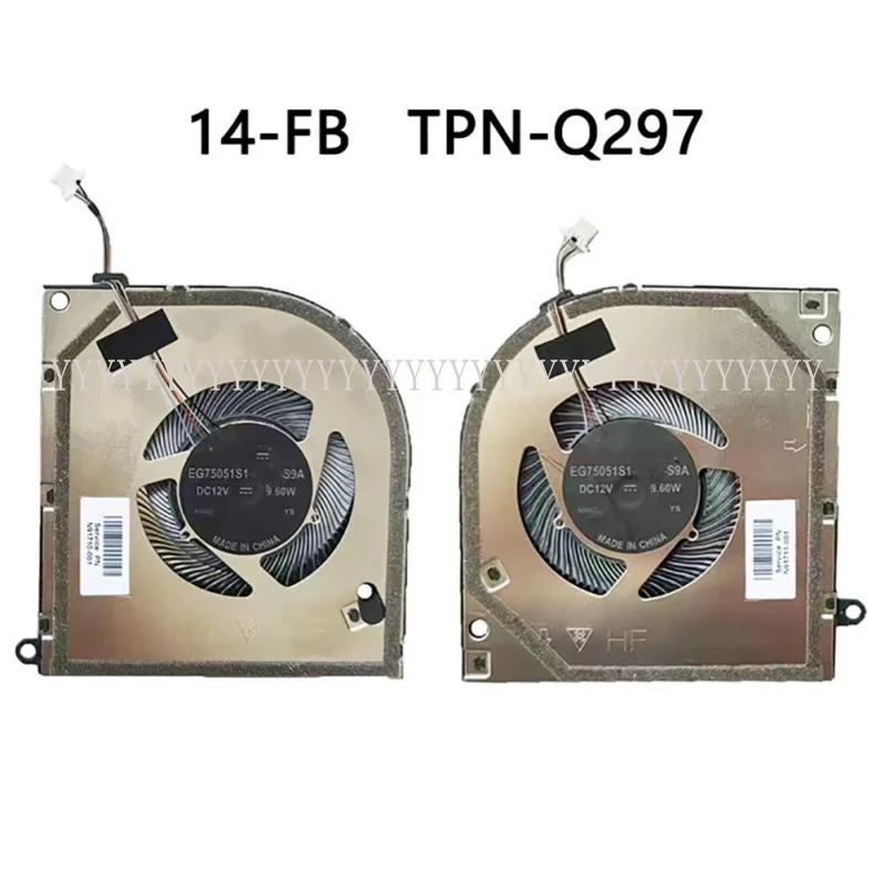 NEW CPU GPU Fan cooling For HP Slim14 14-fb TPN-Q297 N91710-001 N91711-001