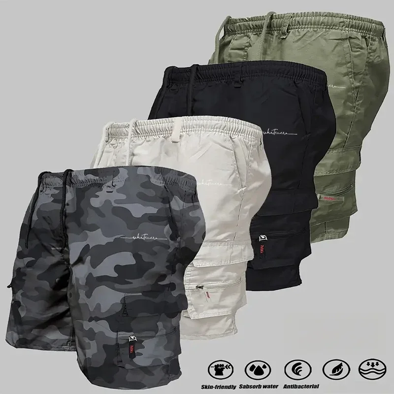 

New fashionable multi - pocket men's loose casual shorts trendy fitness casual pants camouflage tactical shorts