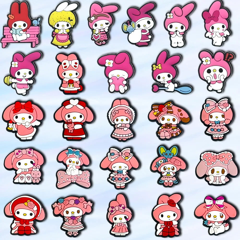 

MINISO 26 шт./компл. Sanrio подвески для обуви аксессуары Мелодия ПВХ обуви декорации браслет пряжка X-mas вечерние подарки