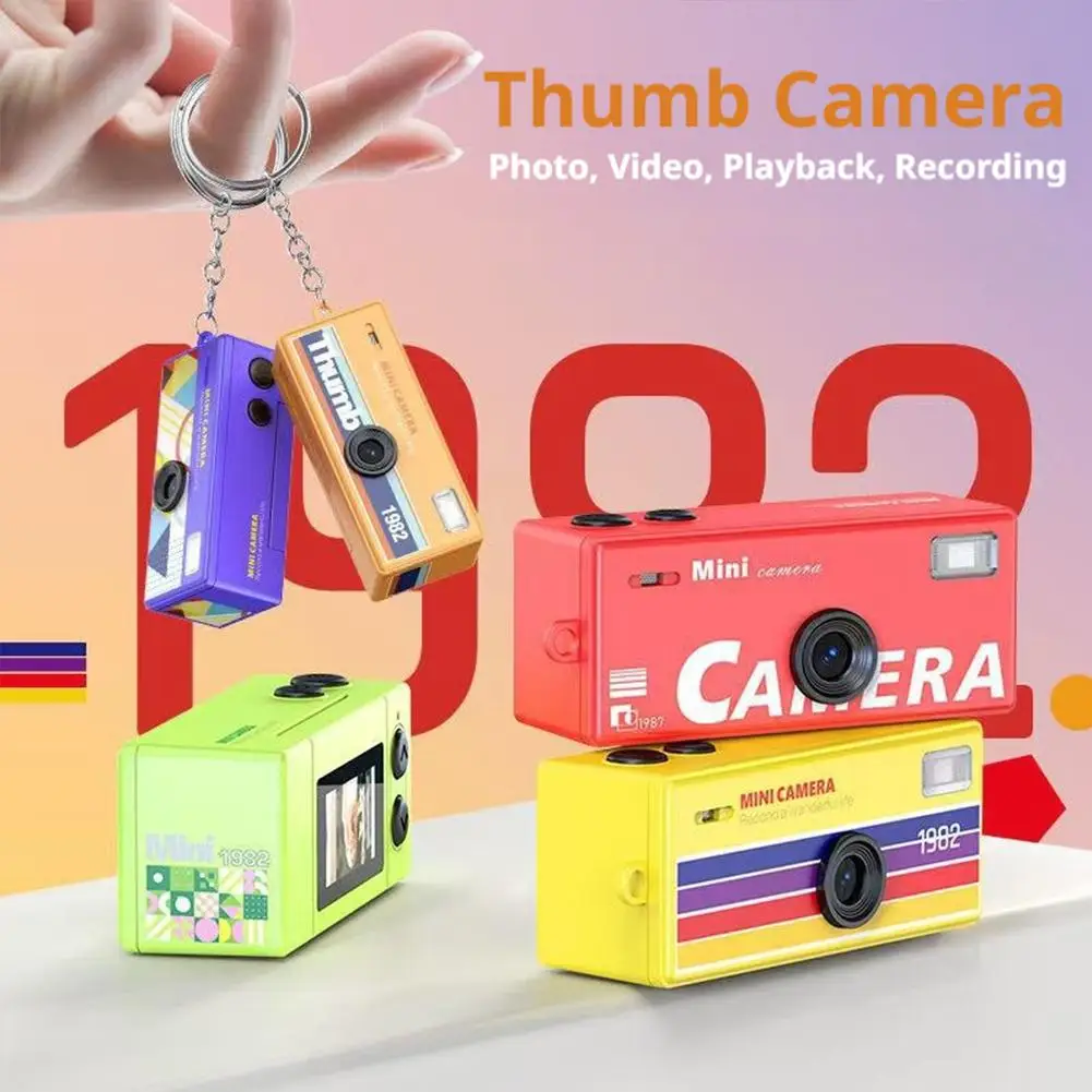 

Ретро-камера на брелоке с цифровым CCD-сенсором 180° ° Смартфон с откидным экраном для селфи, фото- и видеосъемки