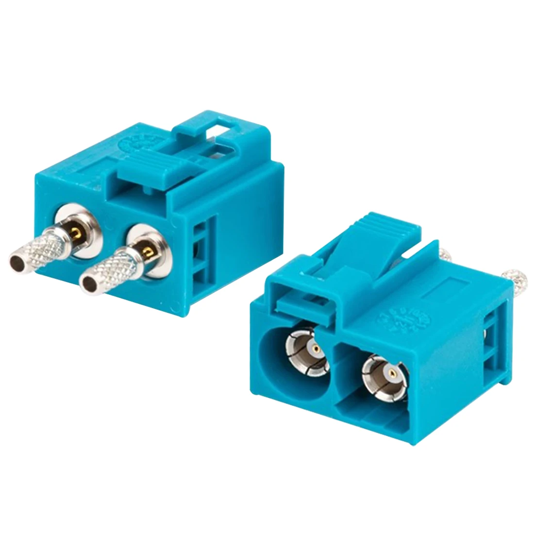 1PC Fakra Z Twin Connector Double Female Water-blue Color Straight/ Right Angle RA for RG316  Cable Universal Type NEW