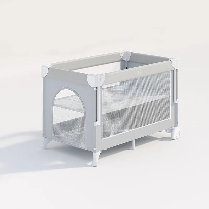 سرير أطفال متعدد الوظائف، روضة أطفال محمولة قابلة للطي، سرير لحديثي الولادة، سرير كبير على الطراز الأوروبي