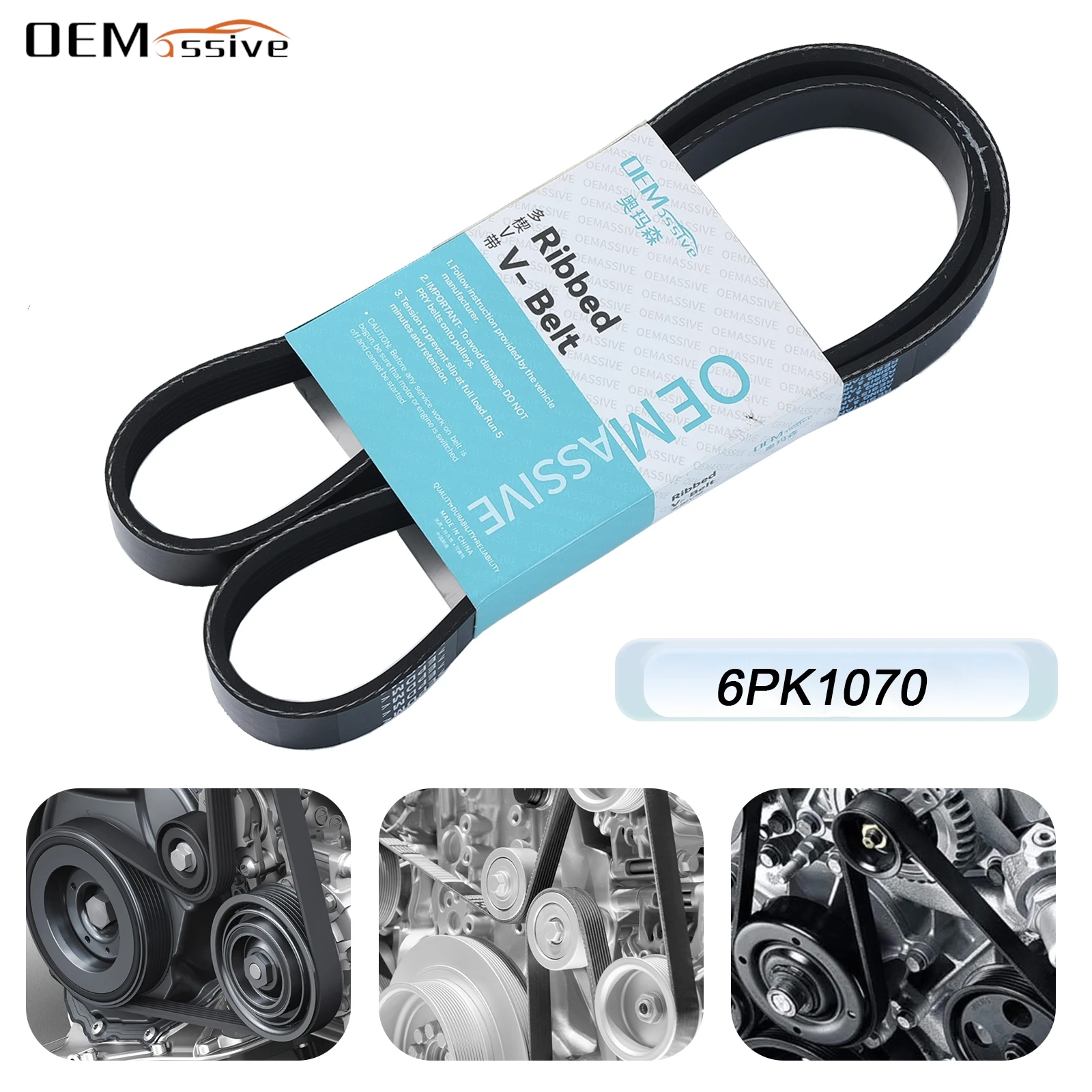 6PK1070 V-RIBBED CINGHIA Nastri per condizionatore d'aria Multi V Cinghia di trasmissione per VW Golf Jetta Audi A3 Q3 TT Seat Skoda 03L 903137 T T T 030145933 E