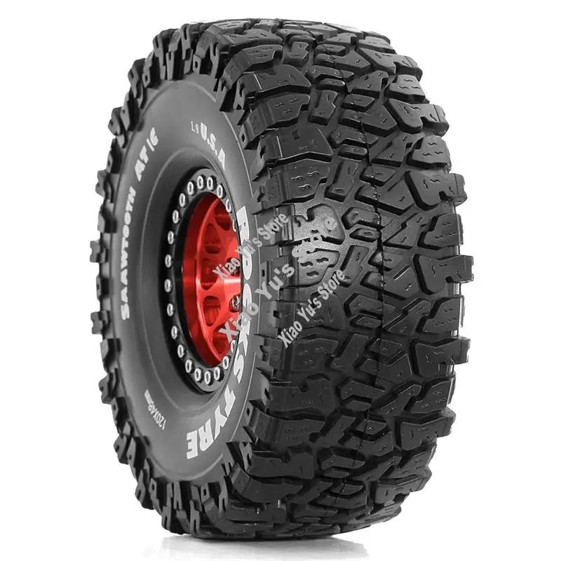 

Колесо Beadlock, 4 шт., 120 мм, 1,9 дюйма, набор резиновых шин для 1/10 RC гусеничного автомобиля, осевой SCX10 Pro Capra TRX4 D90-BCBW