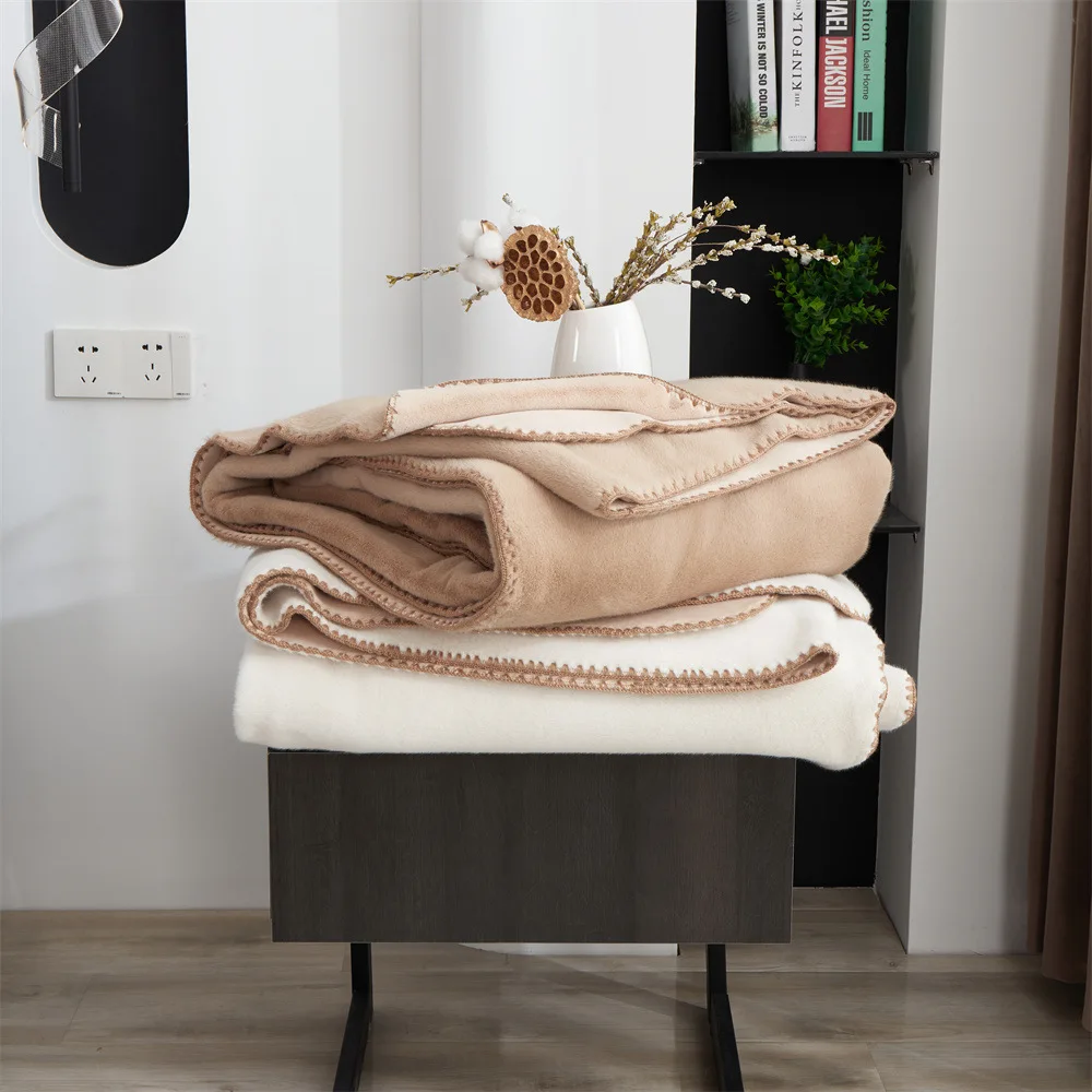 Mink Plush Blanket Classic Light Luxury Short Plush Cover Blanket