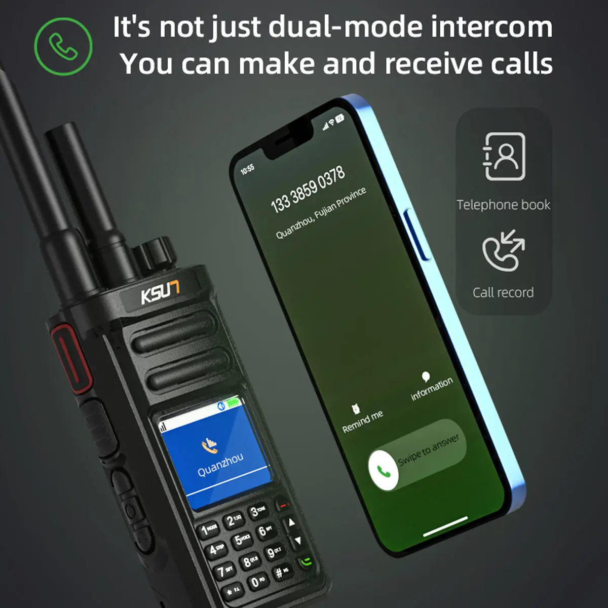 YYHC-Global free 4G LTE smartphone analog network dual-mode remote 5000km to 2-way radio walkie-talkies