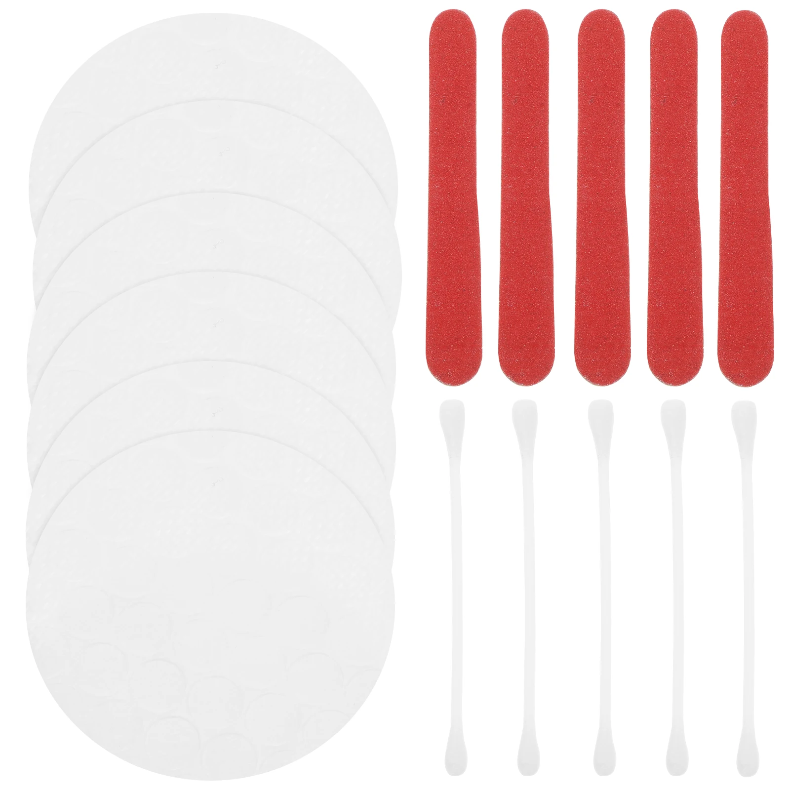 Kit di tamponi per il viso usa e getta da 20 sacchetti con lime per unghie per le donne Set di convenienti da viaggio per la pulizia della rimozione del trucco in cotone organico