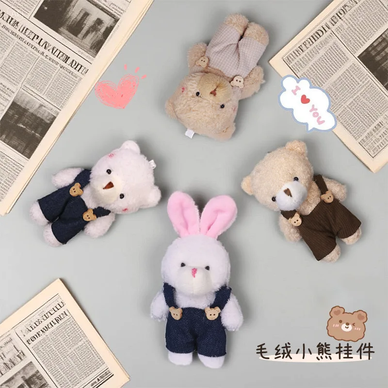 70 pçs bonito blush urso babador calças de pelúcia velo boneca saco pingente chaveiro-brinquedo macio presente para todas as idades