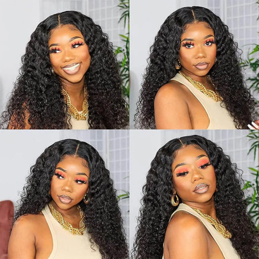 Wig Frontal Gelombang Dalam 13X6 HD Wig Rambut Manusia Renda Depan Brasil 34 36 Inci Wig Keriting 6X4 5X5 Wig Pakai untuk Wanita