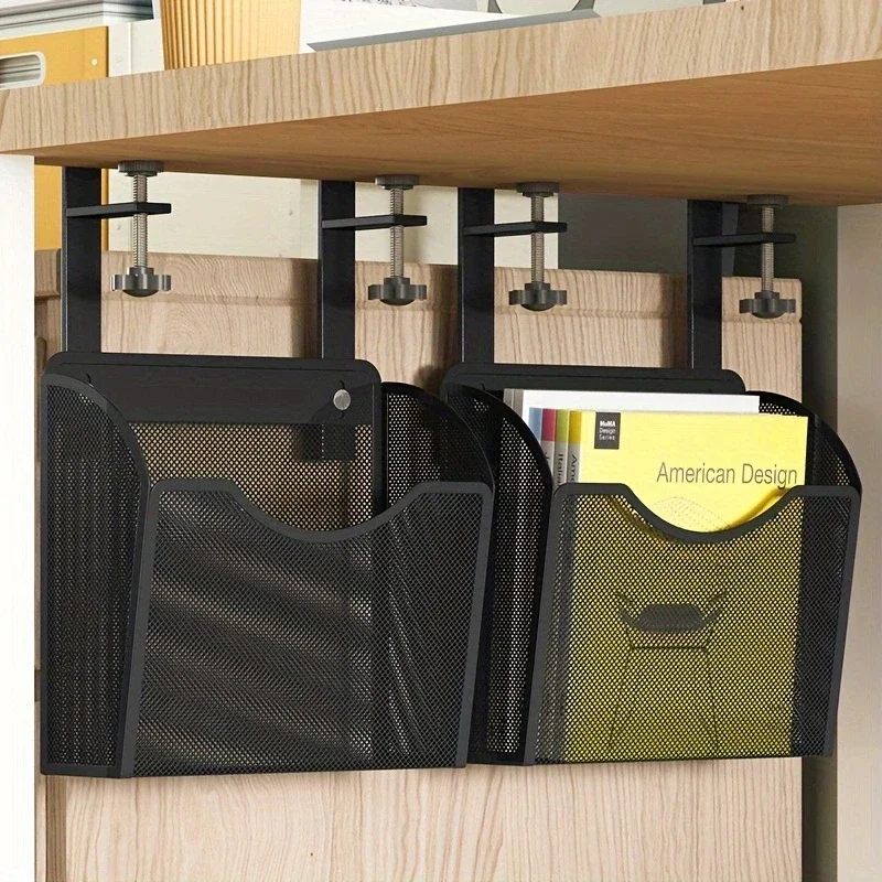 Klemme auf der Schreibtischschublade, kein Stanzen, seitliche Aufbewahrung für den Schreibtisch, neuer Schreibwarenhalter für Zuhause
