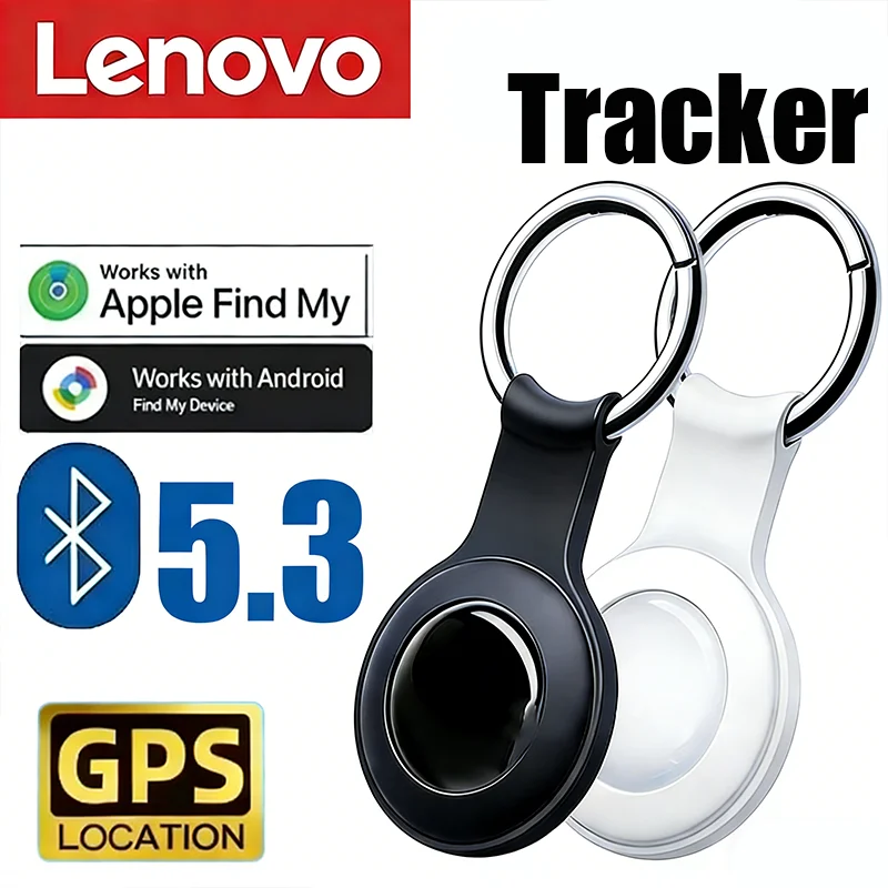 

Lenovo Mini Bluetooth 5.3 GPS Tracker for Find My App Android Systerm Air Tag Smart Child Key Finder Bag Anti-Loss Pet Locator