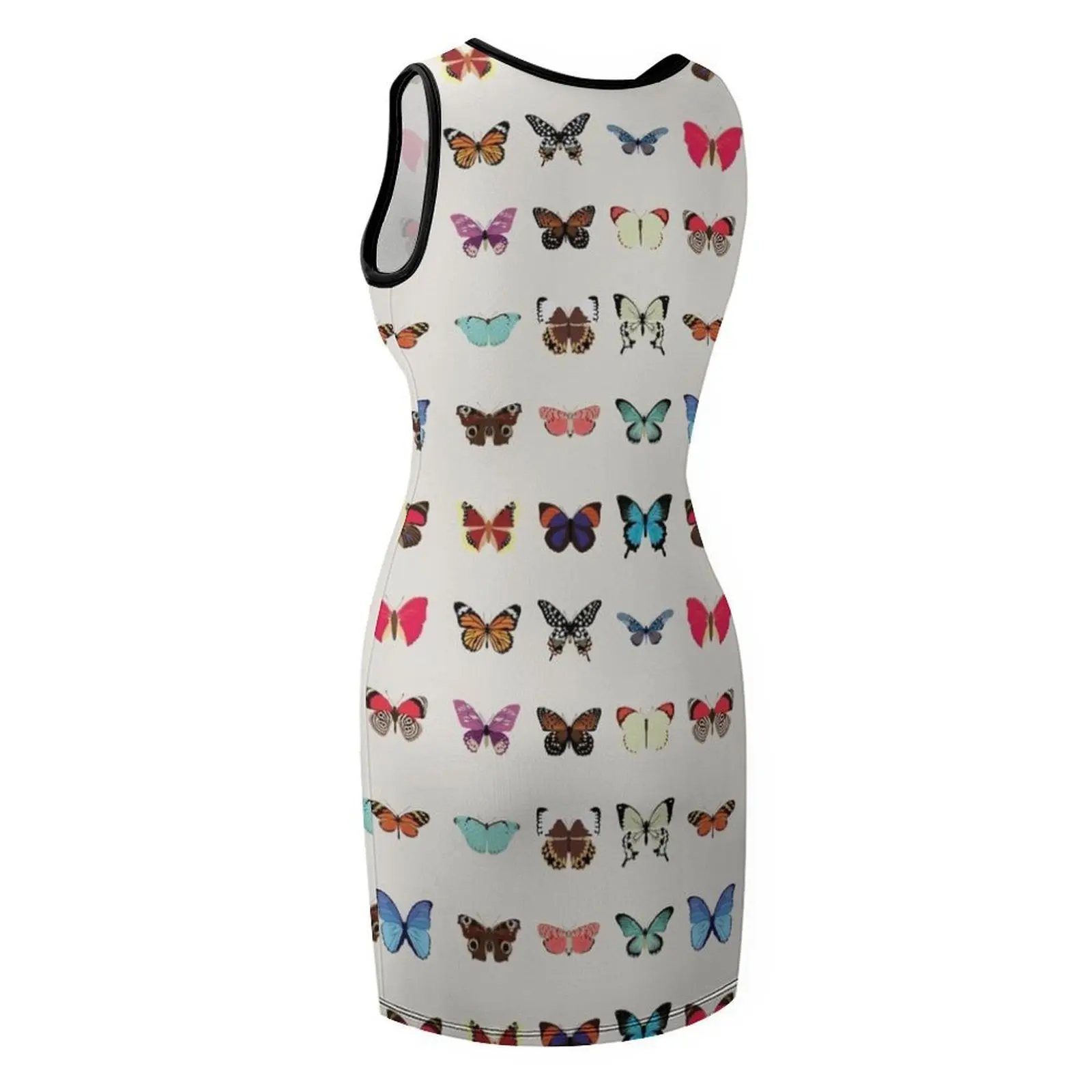 ชุดเดรสแขนกุดลายผีเสื้อ ชุดราตรีผู้หญิง เสื้อผ้าสไตล์สวยงาม เสื้อผ้าผู้หญิง ฤดูร้อน 2025 ชุดเดรสสำหรับงานพรอม