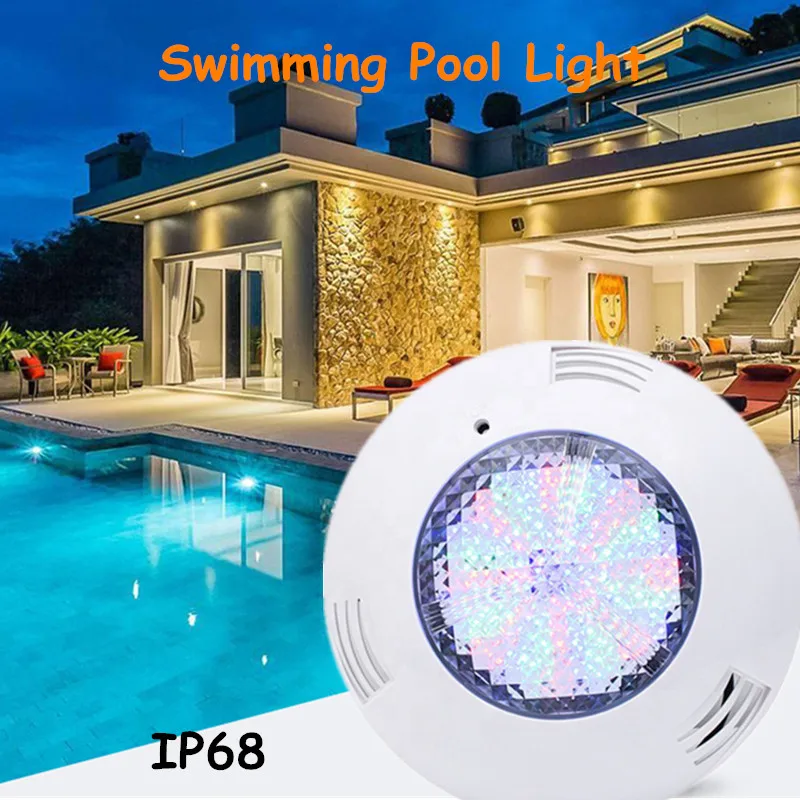 

AC12V 45W Above Ground Swimming Pool Lights Led IP68 Underwater Colorful Villa Garden Pool Lighting Source with Remote Control