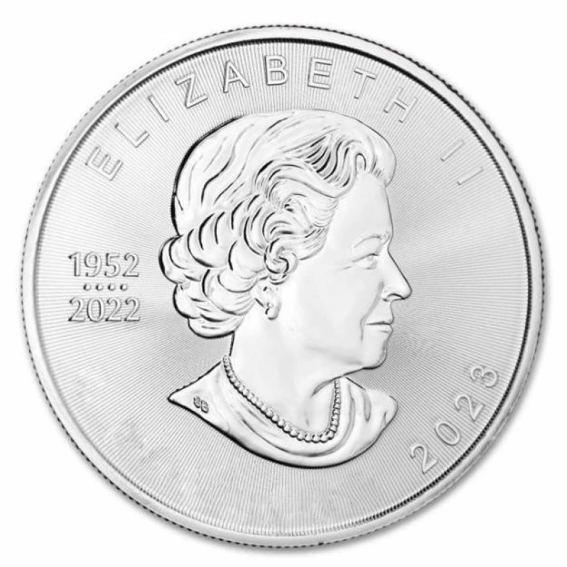 

2023 Maple Leaf Commemorative Coin, Fine Silver 38mm Bullion, Non-Circulating Legal Tender, Symbolic Silver Piece