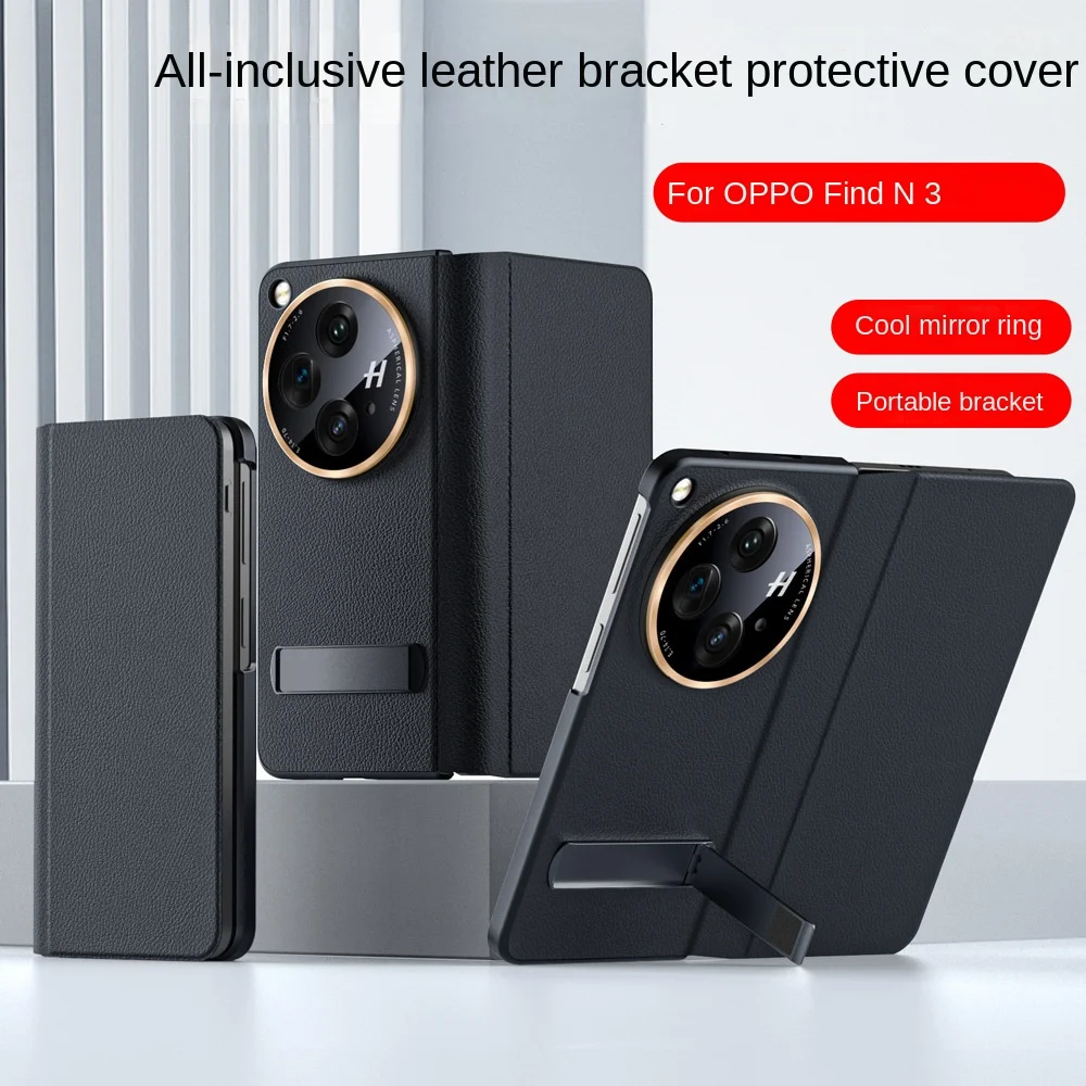 

For Oneplus Open Case Flip Leather Stand Kickstand Camera Lens Full Protection Shockproof Cover For One plus Open 5G Capa Holder