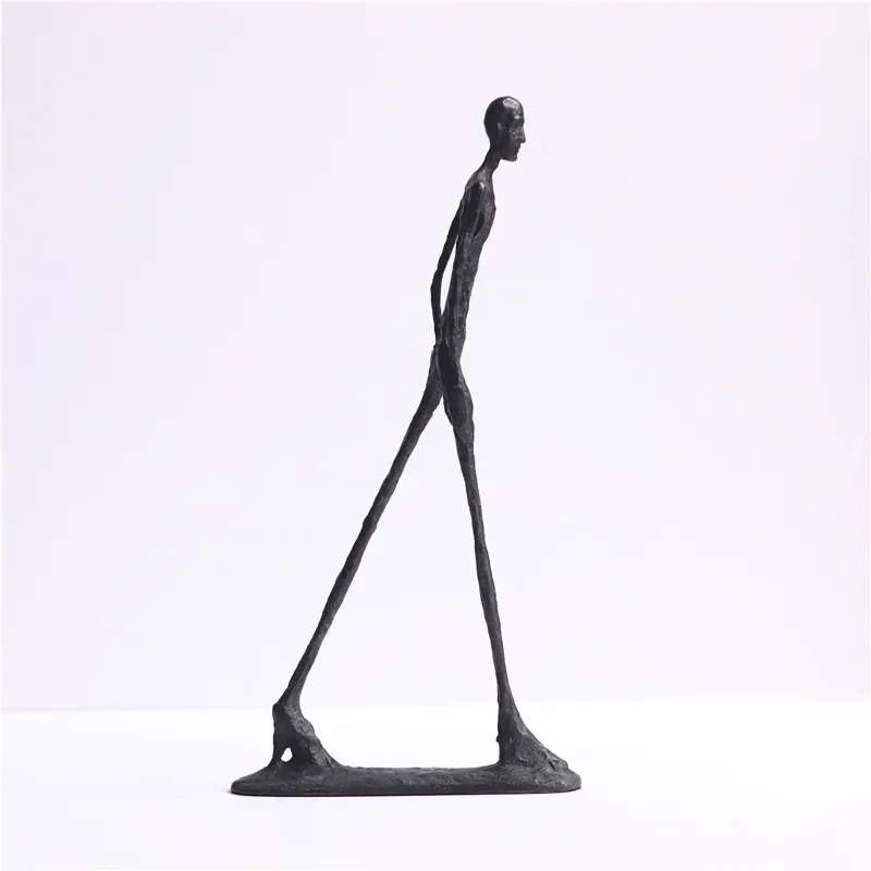 Imagem -02 - Famosa Escultura de Bronze para a Decoração Home Artesanato Artesanal Estátua do Personagem Walking Man Bronze Pessoa Figura Walker Sala Decoração para Casa 30cm