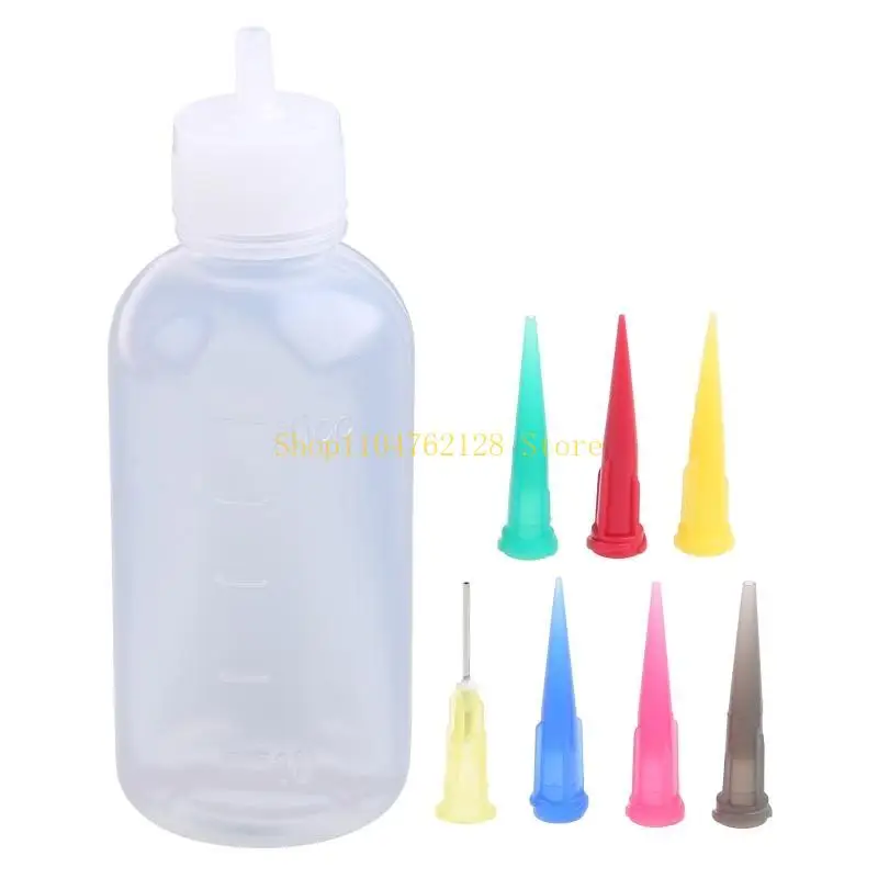 Kitchen Plastic Squeeze Bottle Refillable Condiment Container with 7 Nozzles Super Cost-Effective Baking Tool best sale