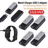 Type C Charger Adapter Right Angle Charging Cable Converter Watch Charger Adapter for Samsung Galaxy Fit 3/Huawei Watch Fit 3 2