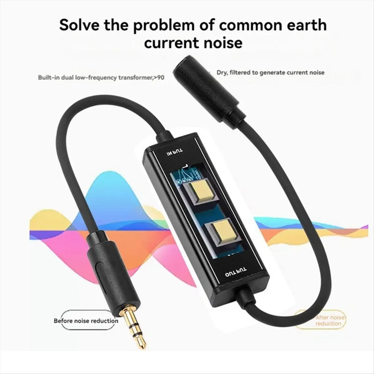 عزل صوت ستيريو 3.5 ملم مكبر صوت ضوضاء ضوضاء مرشح أرضي مشترك مزيل حلقة أرضية عازل #1